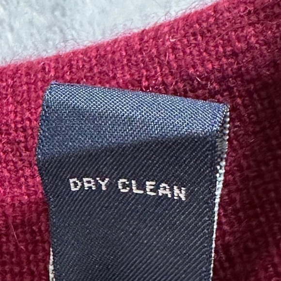 GRANT THOMAS Mens Burgundy Two Ply Pullover Cashmere Polo Sweater XL - Picture 6 of 10